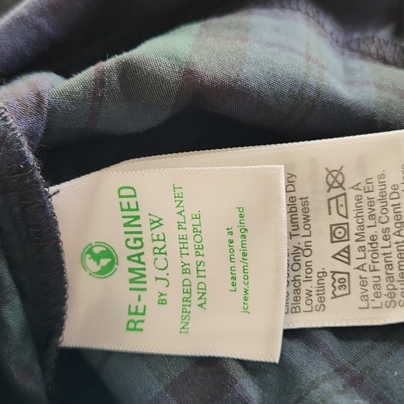 J Crew Factory plaid smocked midi dress size Large - Picture 7 of 7